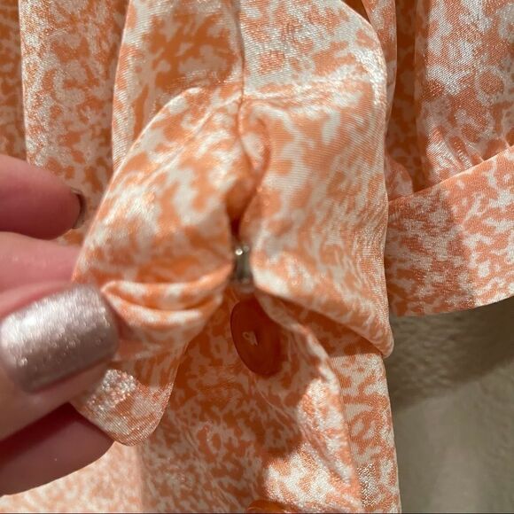 Vintage 80’s pink geometric layered blouson blouse - Picture 12 of 15